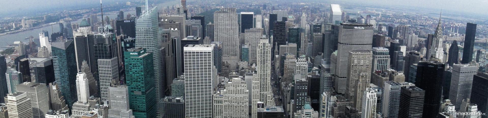 United States, New York, Manhattan, Empire State Building, panorama